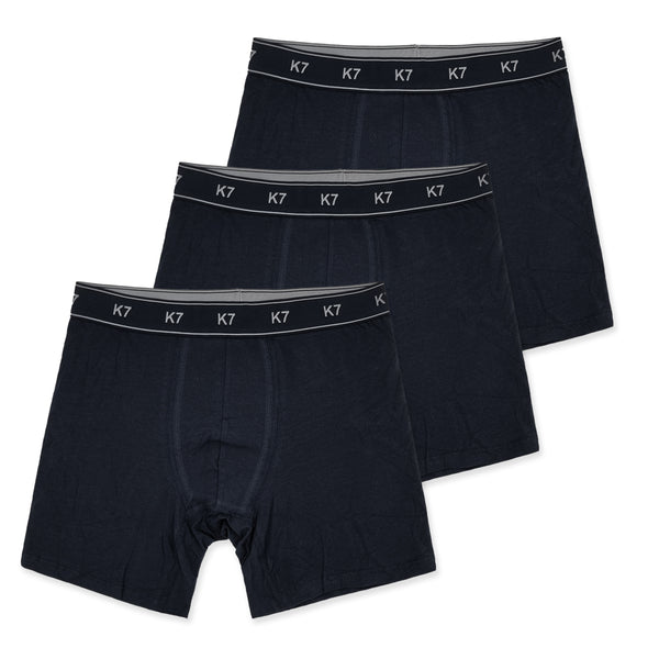 מארז 3 תחתוני K7 בוקסר ארוך צמוד גברים S-XL