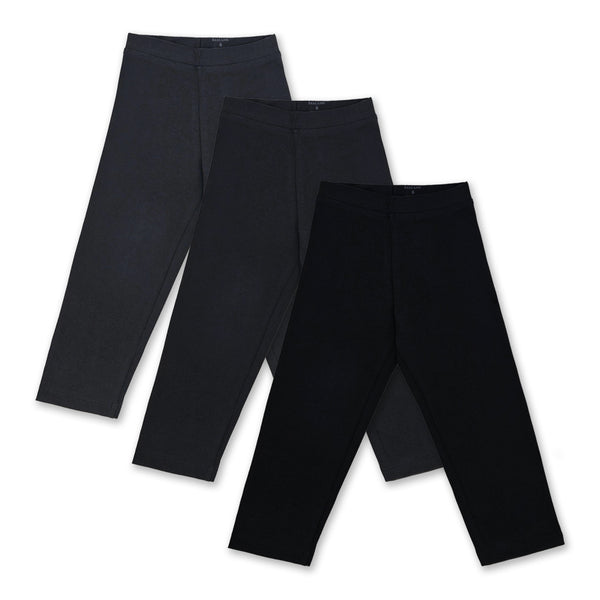 מארז 3 טייץ שחורים אורך 7/8 בנות