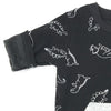 זוג אוברולים עם פרווה מבפנים שחורה ואפורה תינוקות בנים 6-18M