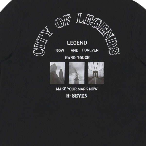 טי-שירט ארוכה שחורה City Of Legends גברים