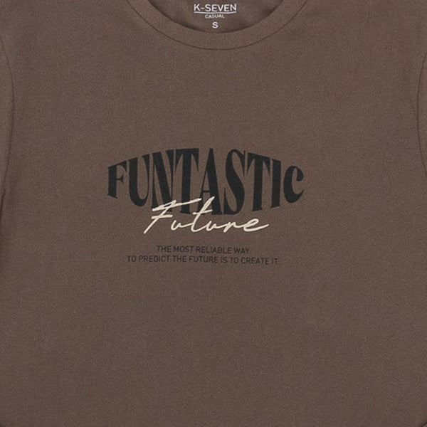 טי-שירט ארוכה חומה Funtastic Future גברים