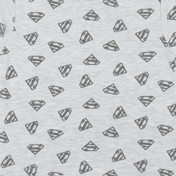 זוג חולצות סופרמן אפור-תכלת תינוקות בנים