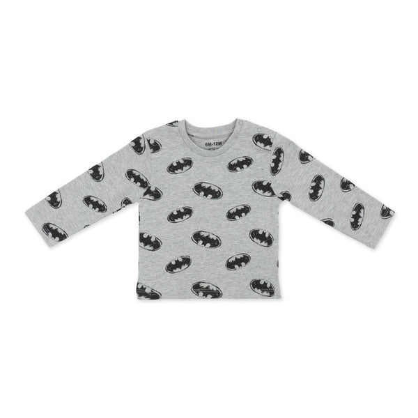 זוג חולצות לוגו Batman אפור-קאמל תינוקות בנים