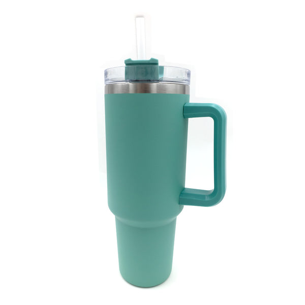 כוס תרמוס אלומיניום גדולה עם קשית