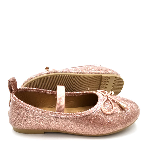 נעלי בובה נצנצים עם רצועת אחיזה פעוטות ובנות 22-28