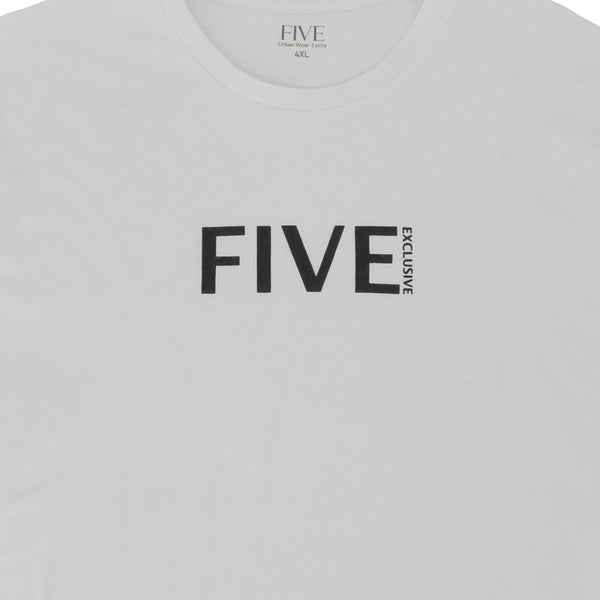 חולצת לייקרה לבנה Five מידות גדולות גברים