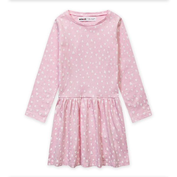 זוג שמלות מינוטי מודפסות לבבות תינוקות 12-24M