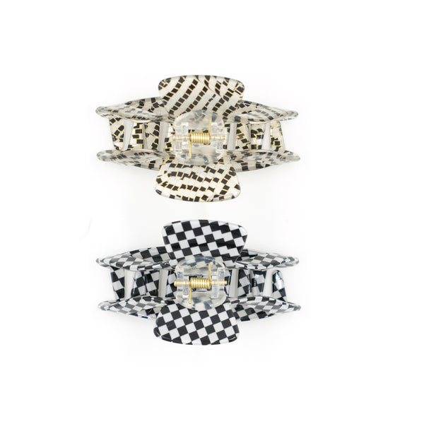 זוג קליפסים משובצים לשיער