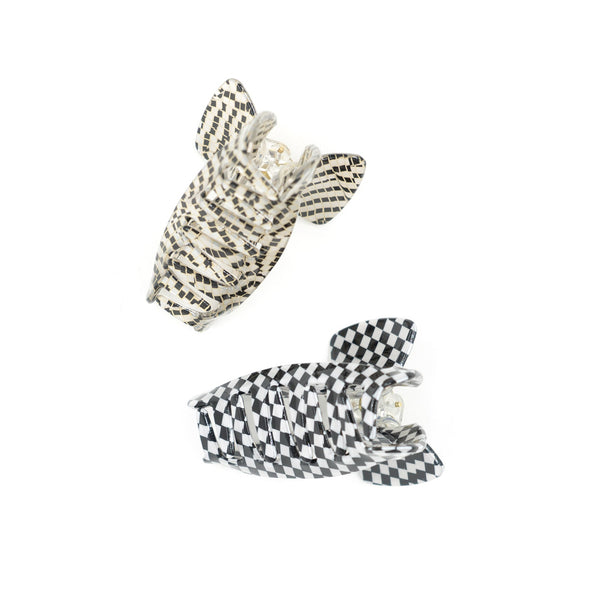 זוג קליפסים משובצים לשיער