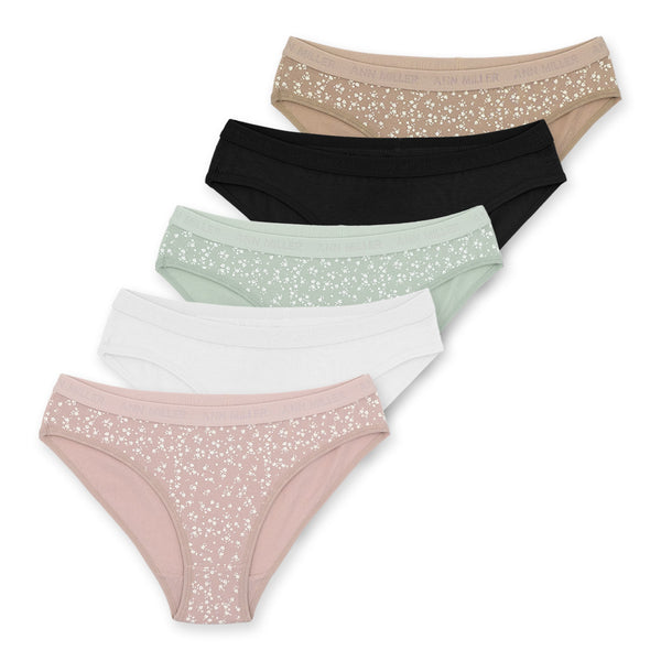 חמישיית תחתוני ביקיני כותנה-לייקרה