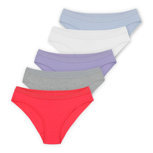 חמישיית תחתוני ביקיני כותנה-לייקרה