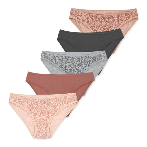 מארז 5 תחתוני כותנה-לייקרה High Leg נשים S-XXL