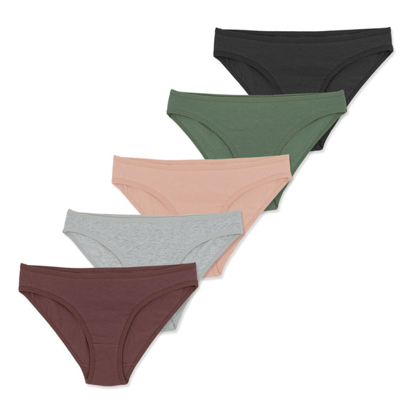 מארז 5 תחתוני ביקיני כותנה-לייקרה נשים S-XXL