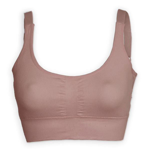 זוג גוזיות ללא תפר בטנה כפולה וקאפים נשלפים נשים S-XL