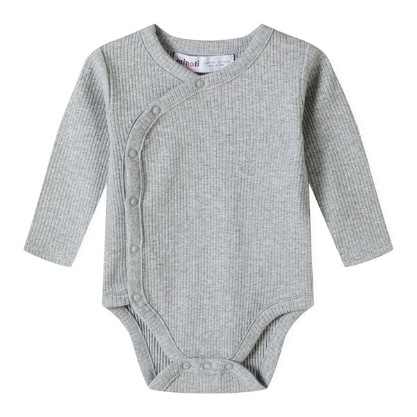 מארז 2 בגדי גוף מינוטי ריב שרוול ארוך תינוקות