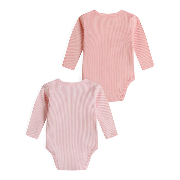 מארז 2 בגדי גוף מינוטי ריב שרוול ארוך תינוקות