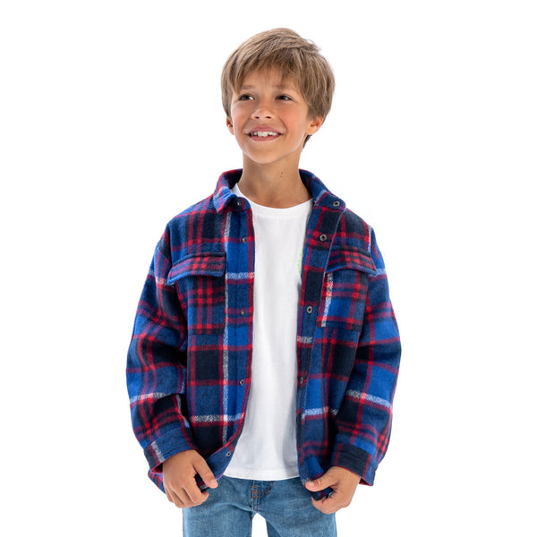 ג'קט מינוטי משבצות עבה פעוטים ובנים