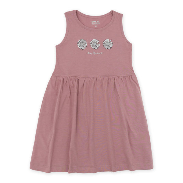 מארז 3 שמלות מודפסות מנטה-שחור-פודרה בנות