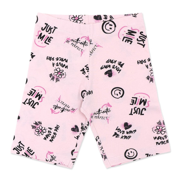 מארז 3 מכנסי טייץ ברך מודפסים ורוד-פלדה-טורקיז בנות