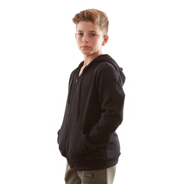 קפוצ'ון עם רוכסן שחור/לבן