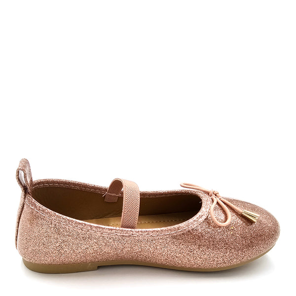 נעלי בובה נצנצים עם רצועת אחיזה פעוטות ובנות 22-28