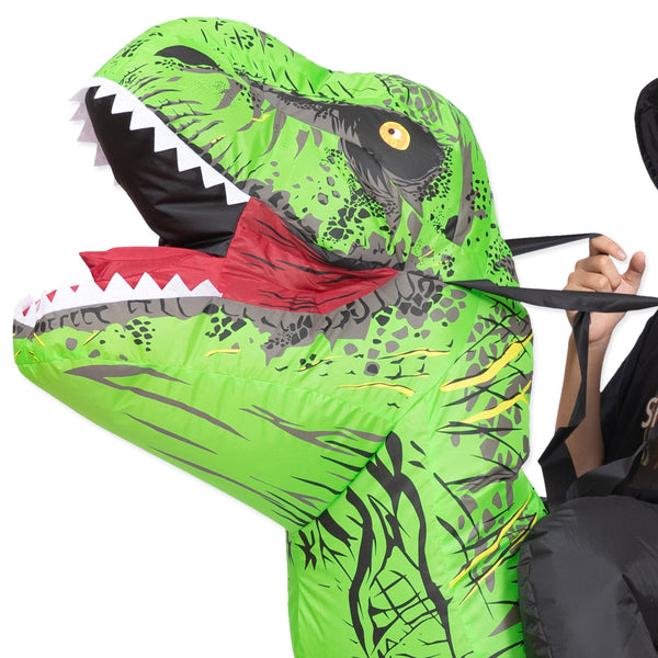 תחפושת מתנפחת טי-רקס עם רוכב לילדים ובוגרים