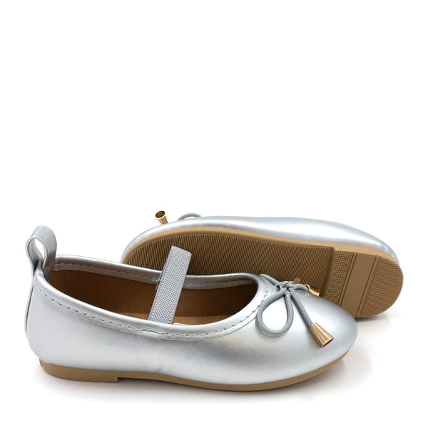 נעלי בובה עם פפיון ורצועת אחיזה בנות ופעוטות