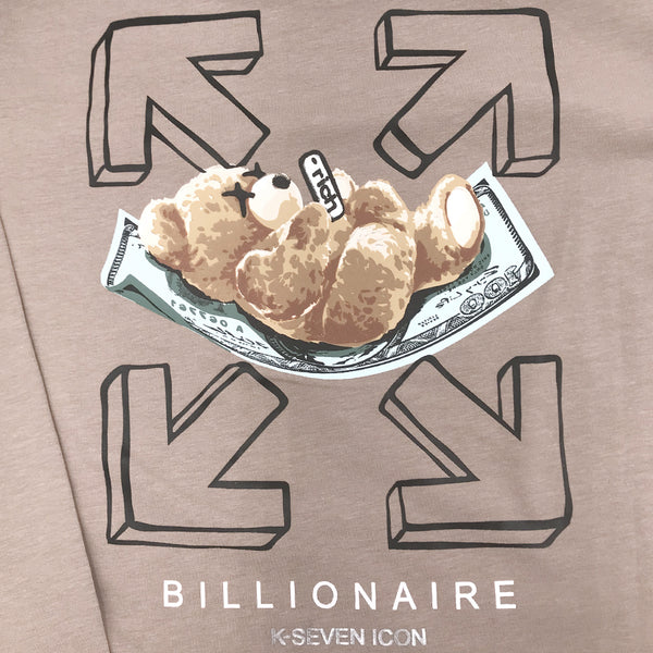 חולצת מעבר לייקרה הדפס דו צדדי דובי Billionaire בנים 10-16