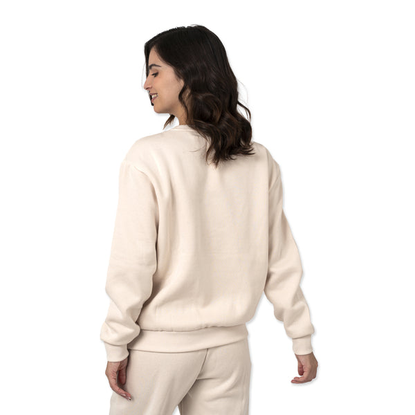 סווטשירט עם מנז'ט וצווארון מעוגל