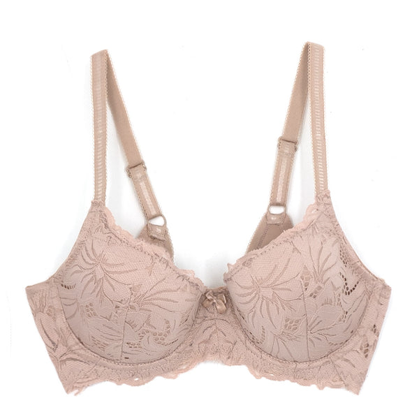 זוג חזיות בייסיק עם תחרה וריפוד קל נשים