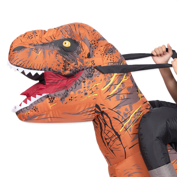 תחפושת מתנפחת טי-רקס עם רוכב לילדים ובוגרים