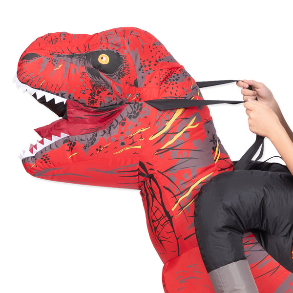 תחפושת מתנפחת טי-רקס עם רוכב לילדים ובוגרים