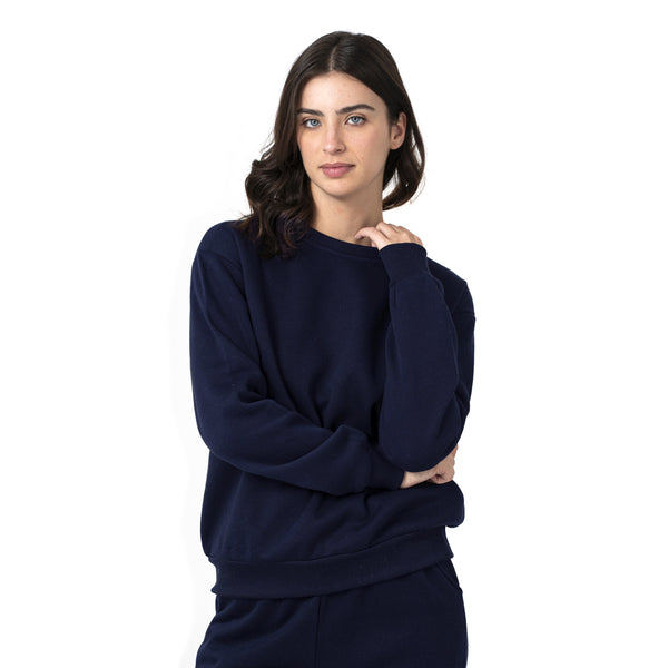 סווטשירט עם מנז'ט וצווארון מעוגל