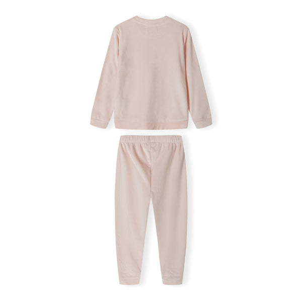 פיג'מה קטיפתית עם אפליקציית עכבר מינוטי תינוקות בנות