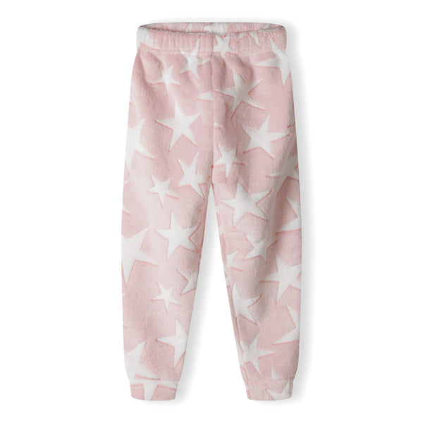 פיג'מה קטיפתית עם הדפס כוכבים ורקמה Dreamer תינוקות בנות