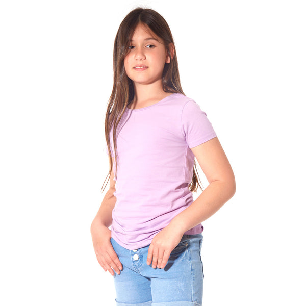 מארז 8 חולצות לייקרה צווארון עגול בנות