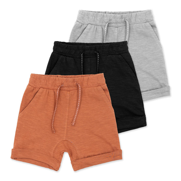 מארז 3 מכנסי סלאב כיסים ושרוך תינוקות בנים