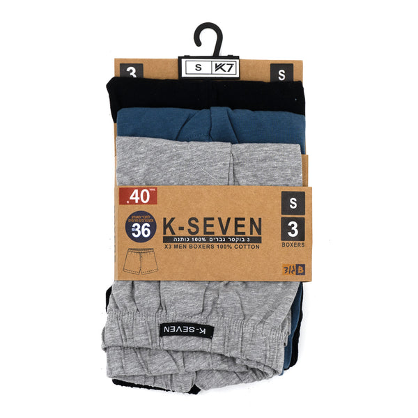 מארז 3 תחתוני בוקסר גזרה רחבה