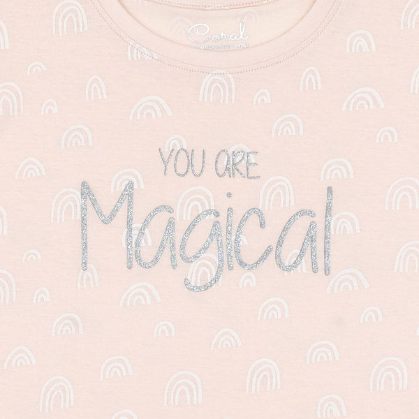 מארז 3 חולצות שונות בהדפסים כסופים בנות