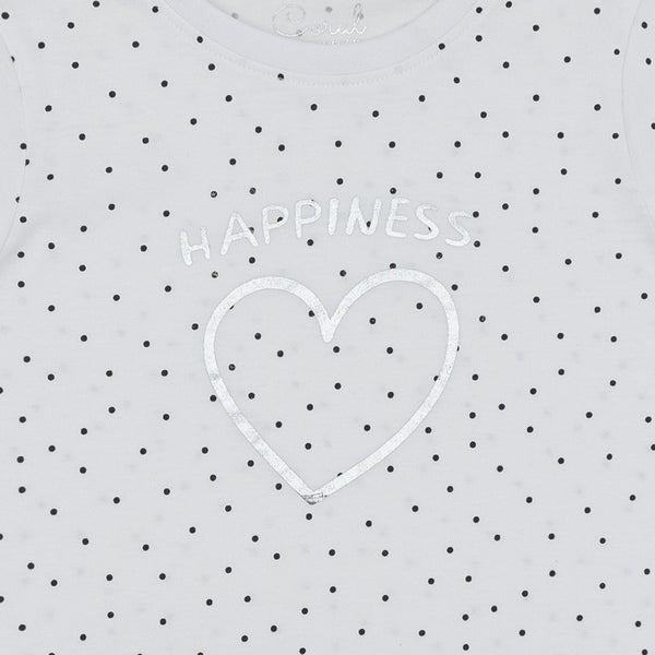 מארז 3 חולצות שונות בהדפסים כסופים בנות