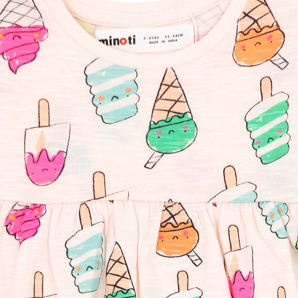 שמלה בהדפס גלידות מינוטי