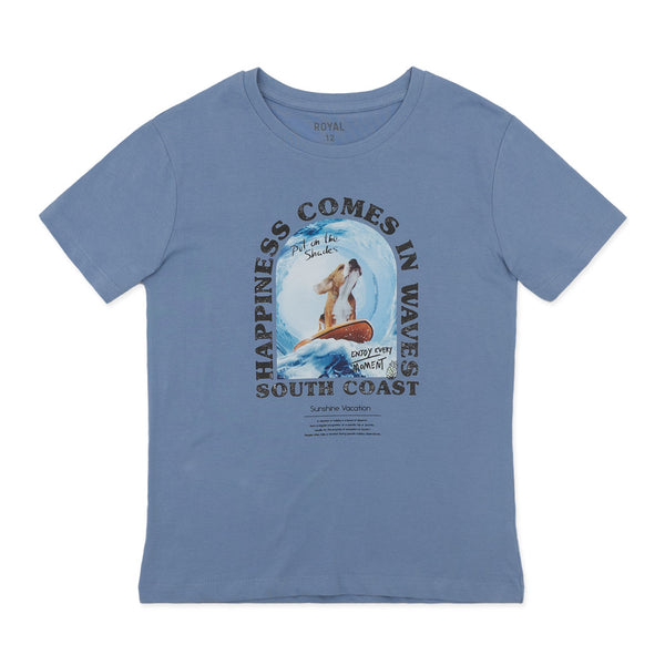 מארז 3 חולצות מודפסות ורוד-תכלת-פלדה בנים