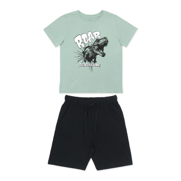 מארז 2 חליפות בהדפסי דינוזאורים בנים