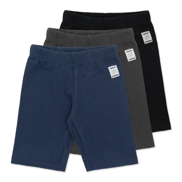 מארז 3 טייץ ברך ריב כחול-אפור-שחור