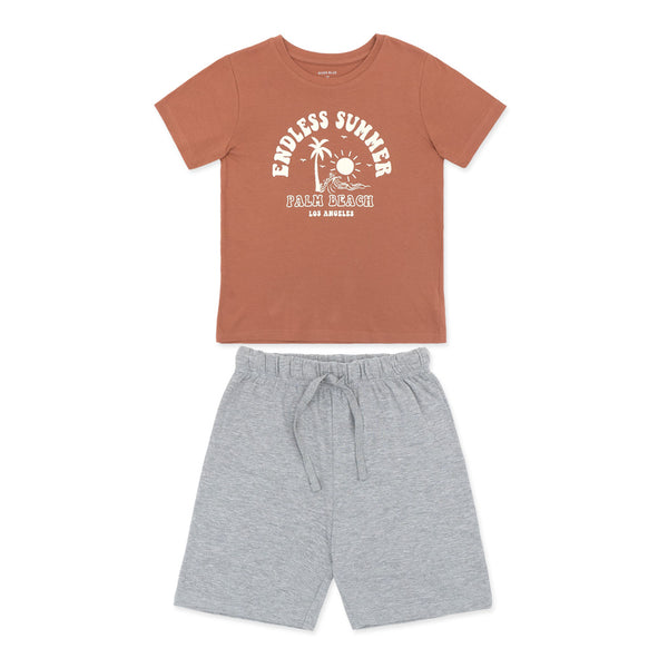 זוג חליפות הדפסי דקלים Endless Summer תינוקות בנים