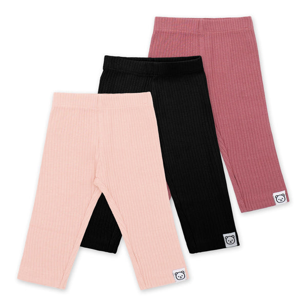 מארז 3 טייץ ריב צבעוניים תינוקות בנות