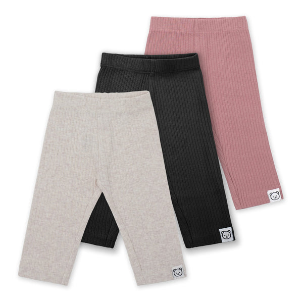 מארז 3 טייץ ריב צבעוניים תינוקות בנות