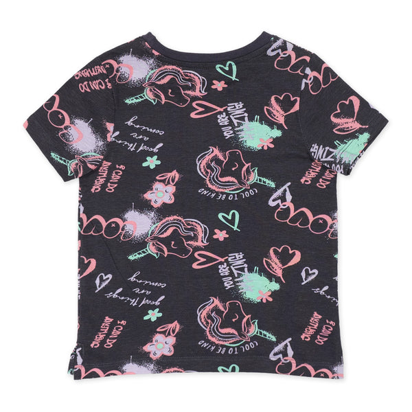 מארז 3 חולצות עם שליץ סגול-פוקסיה-פלדה בנות