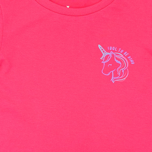 מארז 3 חולצות עם שליץ סגול-פוקסיה-פלדה בנות