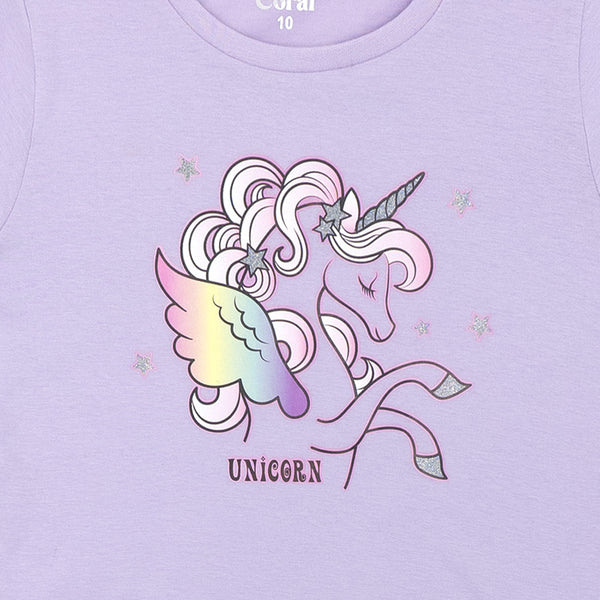 מארז 2 חליפות הדפסי חד-קרן בנות